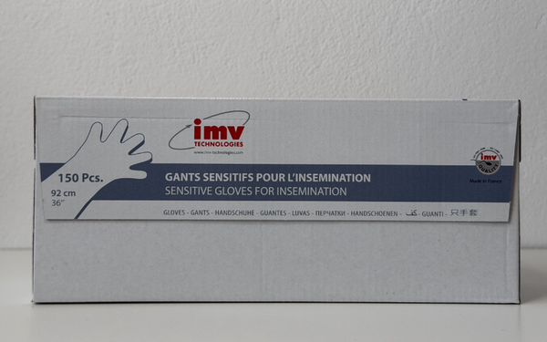 Rękawice do inseminacji z palcami- 150szt